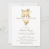 Invitation Vaisseau Gold Fête des mariées élégante (Devant)