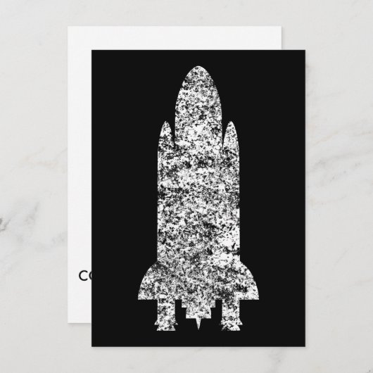 Invitation vaisseau spatial (Devant / Derrière)