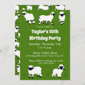 Invitation Valais Blaccusé Ferme à moutons Fête à thème (Devant / Derrière)