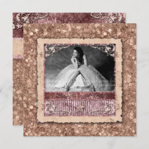 Invitation Valedictorian Grand Noël Rose Gold Star