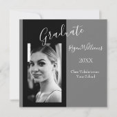Invitation Valedictorian Photo Custom Modernisation Graduatio (Devant)
