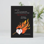 Invitation Valentin de baseball (Debout devant)