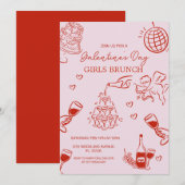 Invitation Valentin de la nuit des filles de la Saint-Galenti (Devant / Derrière)