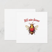 Invitation Valentin drôle de jeu de mots abeille  (Devant / Derrière)