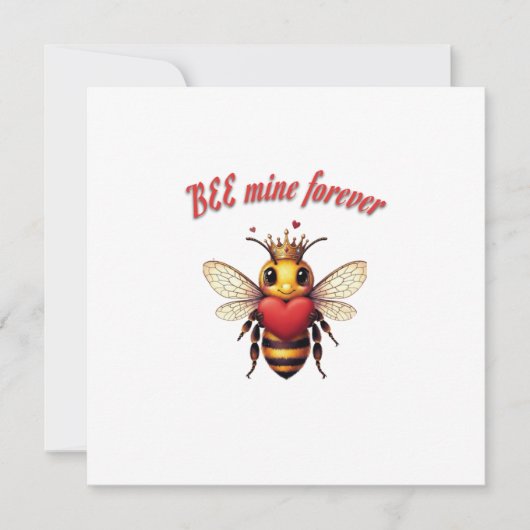 Invitation Valentin drôle de jeu de mots abeille  (Devant)