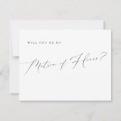 Invitation VALENTINA Classic Script Matron d'honneur proposit (Dos)