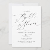 Invitation VALENTINA Élégant Mariage Minimaliste Script (Devant)
