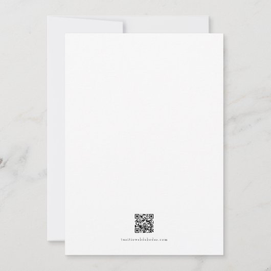 Invitation VALENTINA Elegant Minimalist Script Enregistrer la (Dos)