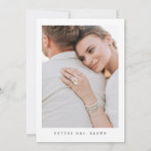 Invitation VALENTINA Elegant minimaliste Fête des mariées de (Dos)