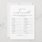 Invitation VALENTINA Jeu de mots mêlés élégant pour mariage a (Devant)