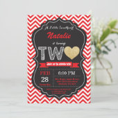 Invitation Valentine 2ème anniversaire Little Sweetheart (Debout devant)