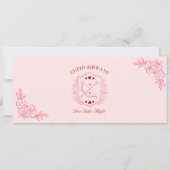 Invitation Valentine Airplane Boarding Pass Save The Date (Dos)