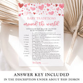 Invitation Valentine Baby Traditions autour du monde jeu