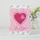 Invitation Valentine Blossoms adorable FÊTE DES MARIÉES BÉBÉ (Debout devant)