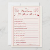 Invitation Valentine Bridal Shower Who Knows Bride Best Card (Devant)