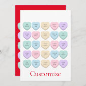 Invitation Valentine Candy Hearts Thunder_Cove (Devant / Derrière)