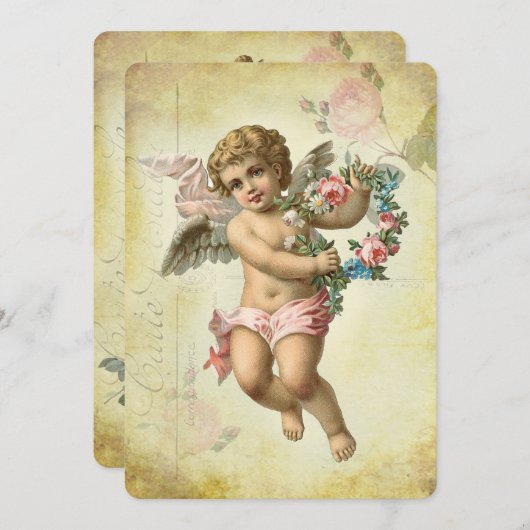 Invitation Valentine Cherub (Devant / Derrière)