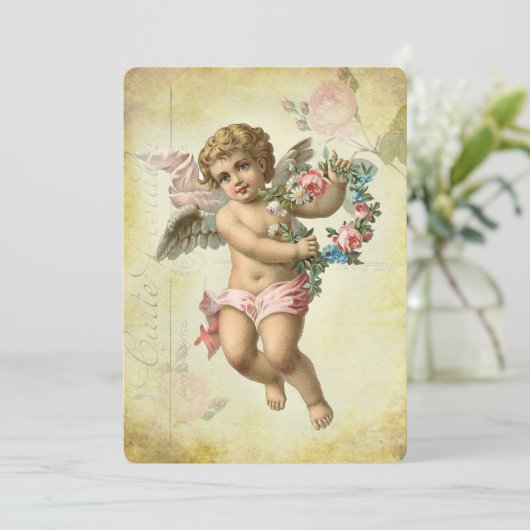Invitation Valentine Cherub (Debout devant)