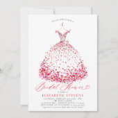 Invitation Valentine Coeurs habiller Elégante Fête des mariée (Devant)