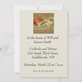 Invitation Valentine Cupids Love Antique Vintage (Dos)