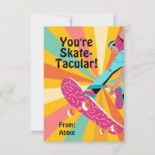 Invitation Valentine de skateboard rétro (Devant)
