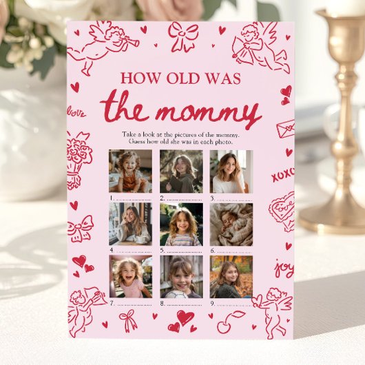 Invitation Valentine Dessin à la Main Quel âge avait la maman