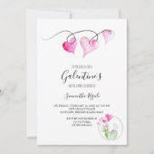 Invitation Valentine Fête des mariées à thème (Devant)