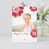 Invitation Valentine Flower Love Classe Saint Valentin (Debout devant)