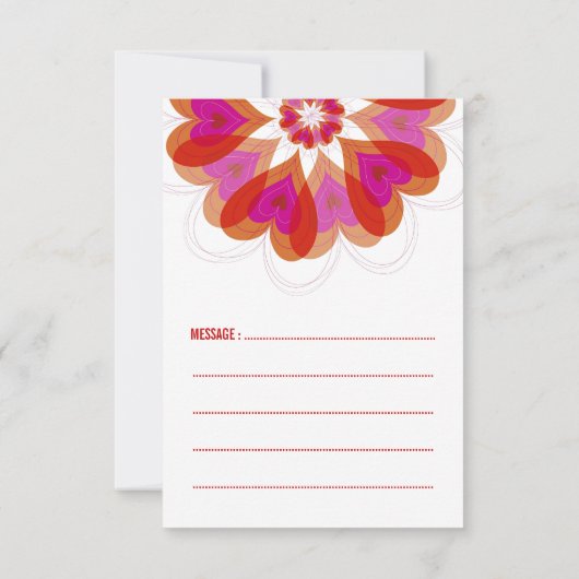 Invitation Valentine Flower Love Classe Saint Valentin (Dos)