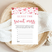 Invitation Valentine Guess the Sweet Mess Baby shower Game