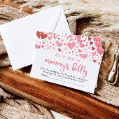 Invitation Valentine, ma chérie, la taille du ventre de maman
