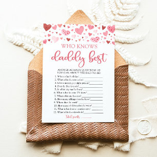Invitation Valentine Qui Connaît Daddy Meilleur Baby shower J
