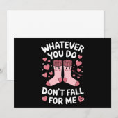 Invitation Valentine Quoi que vous fassiez ne tombe pas pour  (Devant / Derrière)