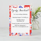 Invitation Valentine Retro Love Hugs Motif (Debout devant)