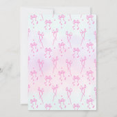 Invitation Valentine’s Day Floral Pink Bow First Birthday (Dos)