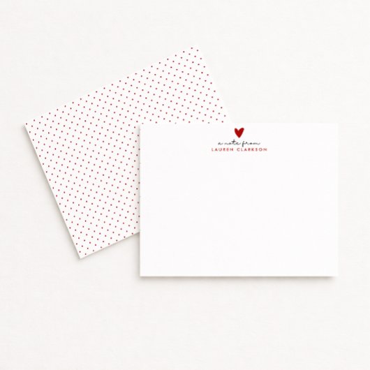 Invitation Valentine’s Day Red Heart stationery Note Card
