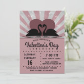 Invitation Valentine Swans (Debout devant)