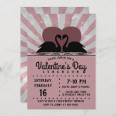Invitation Valentine Swans (Devant / Derrière)