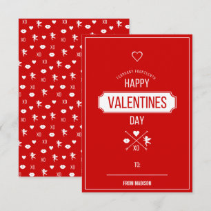 Invitation Valentine Symboles Classroom Valentine Card