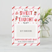 Invitation Valentine Teacher Appreciation Gift Card Holder (Debout devant)