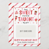 Invitation Valentine Teacher Appreciation Gift Card Holder (Devant / Derrière)