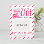 Invitation Valentine Teacher Appreciation Gift Card Holder (Debout devant)