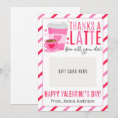 Invitation Valentine Teacher Appreciation Gift Card Holder (Devant / Derrière)