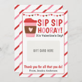 Invitation Valentine Teacher Appreciation Gift Card Holder (Devant / Derrière)