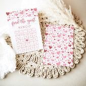 Invitation Valentine Trouvez l'invité Baby shower de Bingo