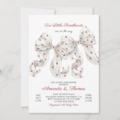 Invitation Valentine Twins Baby Shower (Devant)