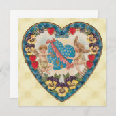 Invitation Valentine vintage (Devant / Derrière)