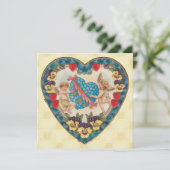 Invitation Valentine vintage (Debout devant)