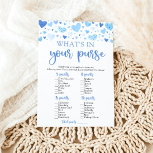 Invitation Valentine What's In Your Purse Baby shower Jeu