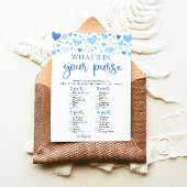 Invitation Valentine What's In Your Purse Baby shower Jeu